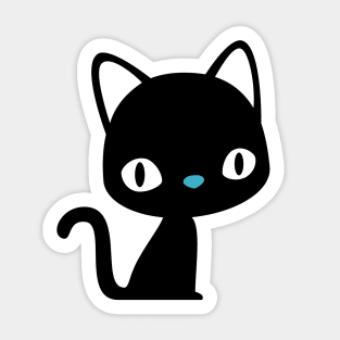 Cute black cats and fish bones Sticker